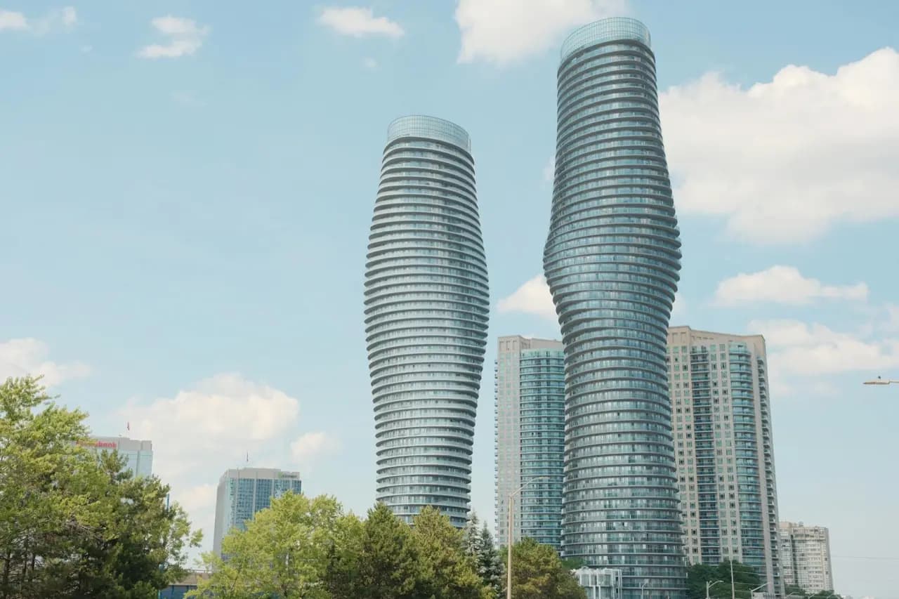Mississauga, Ontario Absolute Towers (Marilyn Monroe towers) skyline — lawn care service area
